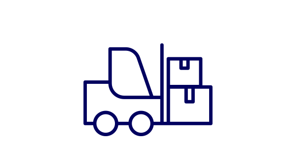 Icon zeigt einen Stapler