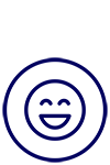 Icon zeigt lachenden Smiley