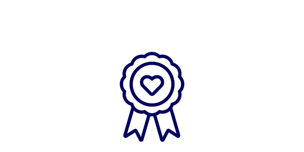 Icon zeigt Preisschleife mit Herz